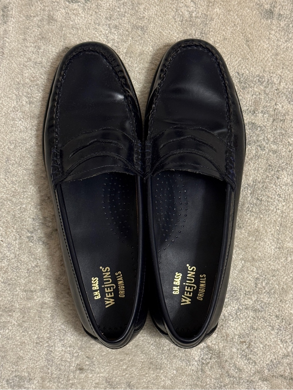 G.H. Bass Weejuns Navy Loafers
